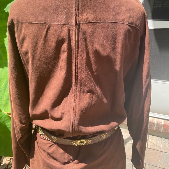 Noviello-Bloom Vintage Women’s Suede Tunic Top Size 8 - Picture 3 of 12